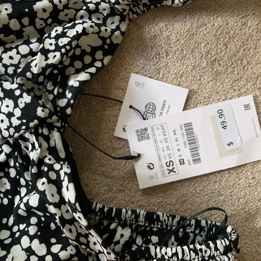 ZARA Floral Mini Dress - Picture 3 of 4